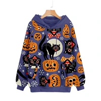 womens oversized hoodie fashion halloween pumpkin ghost print sweatshirt autumn long sleeve loose hoodies pullover plus size