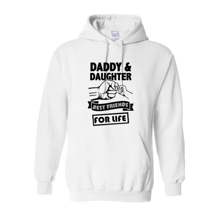 Папа и дочь лучшие друзья для жизни мужская одежда с капюшоном Harajuku Хип-хоп