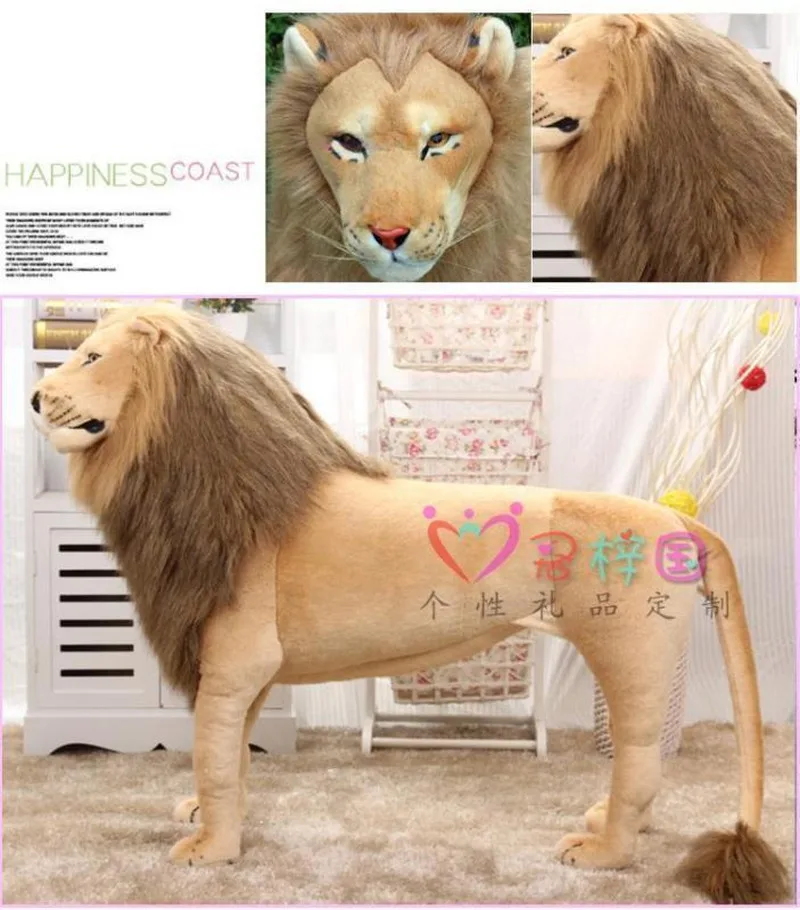 

40" Giant Lifelike Lion Plush Toy Doll Plush Ride on Stuffed Christmas Gifts NEW Stitch Plush Toys Stuffed Animals Plush Doll