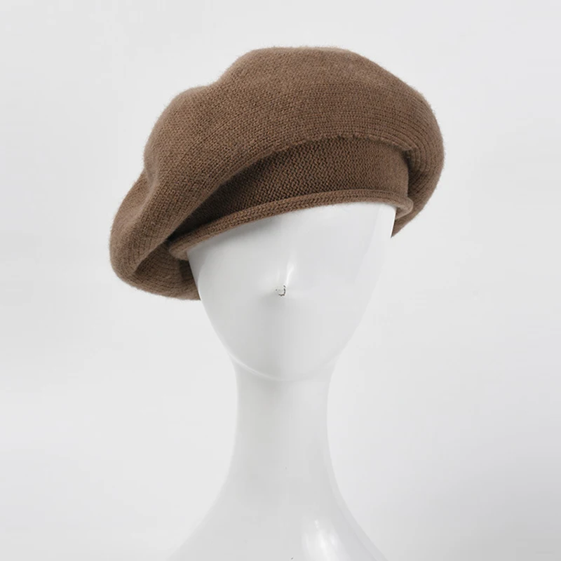 

Женский берет, зимняя шапка, акриловая вязаная шапка, теплая Осенняя Лыжная шапка, аксессуар для девочек-подростков