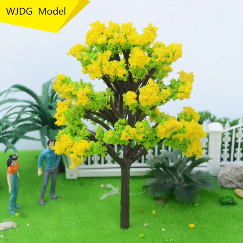

20 PCS plastic peach tree DIY architectural model material, landscape tree sand table model, model train n scale model trains