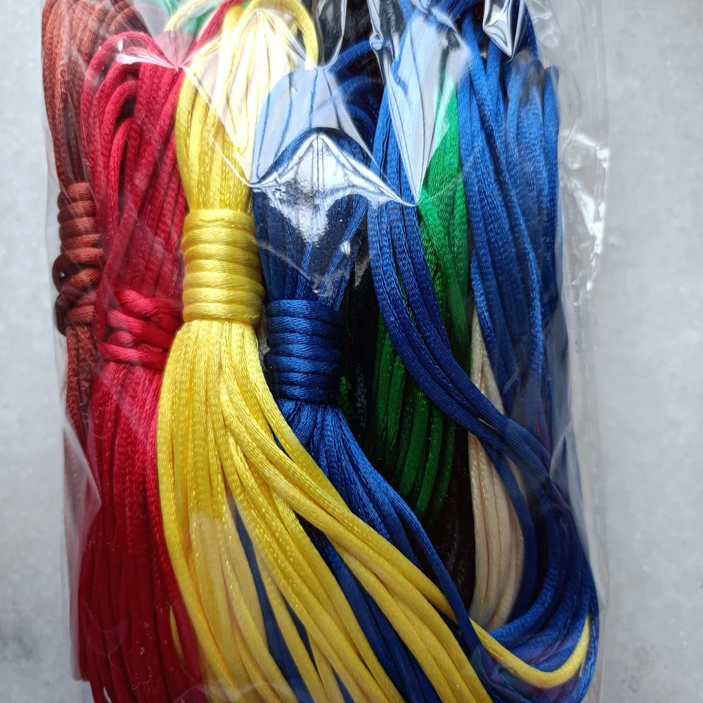 Плетеный шнур для макраме 2 мм шелковый нить проволока сделай сам китайский узел