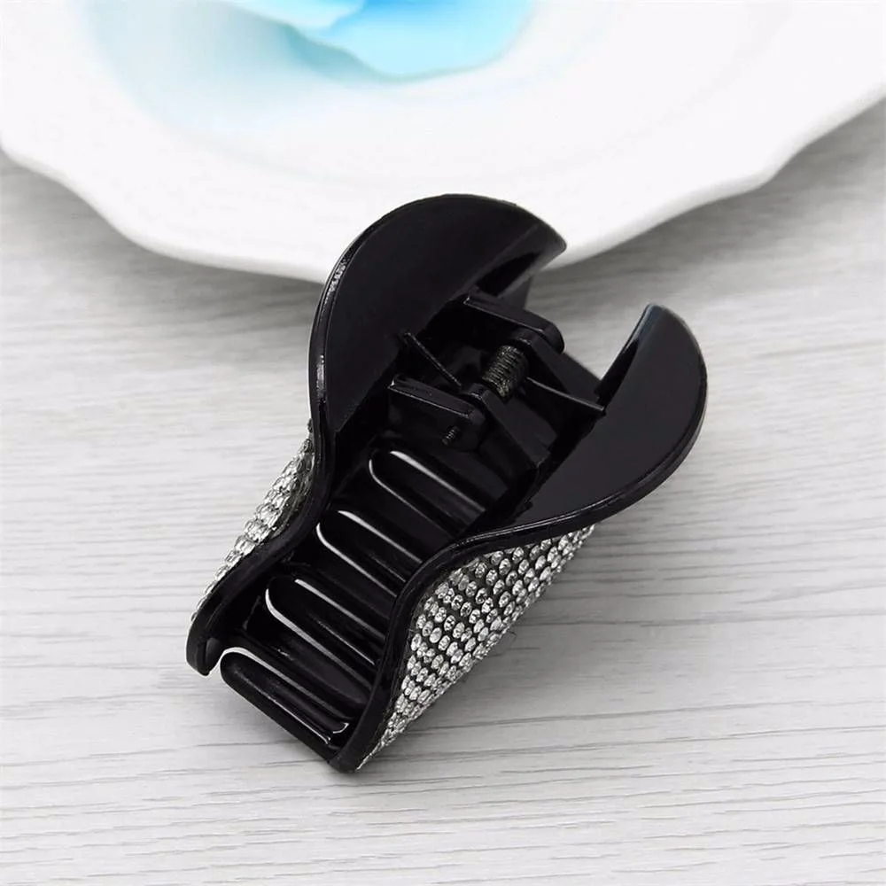 Полный Стразы черный зажим для волос заколка со стразами Блестящие кристаллы