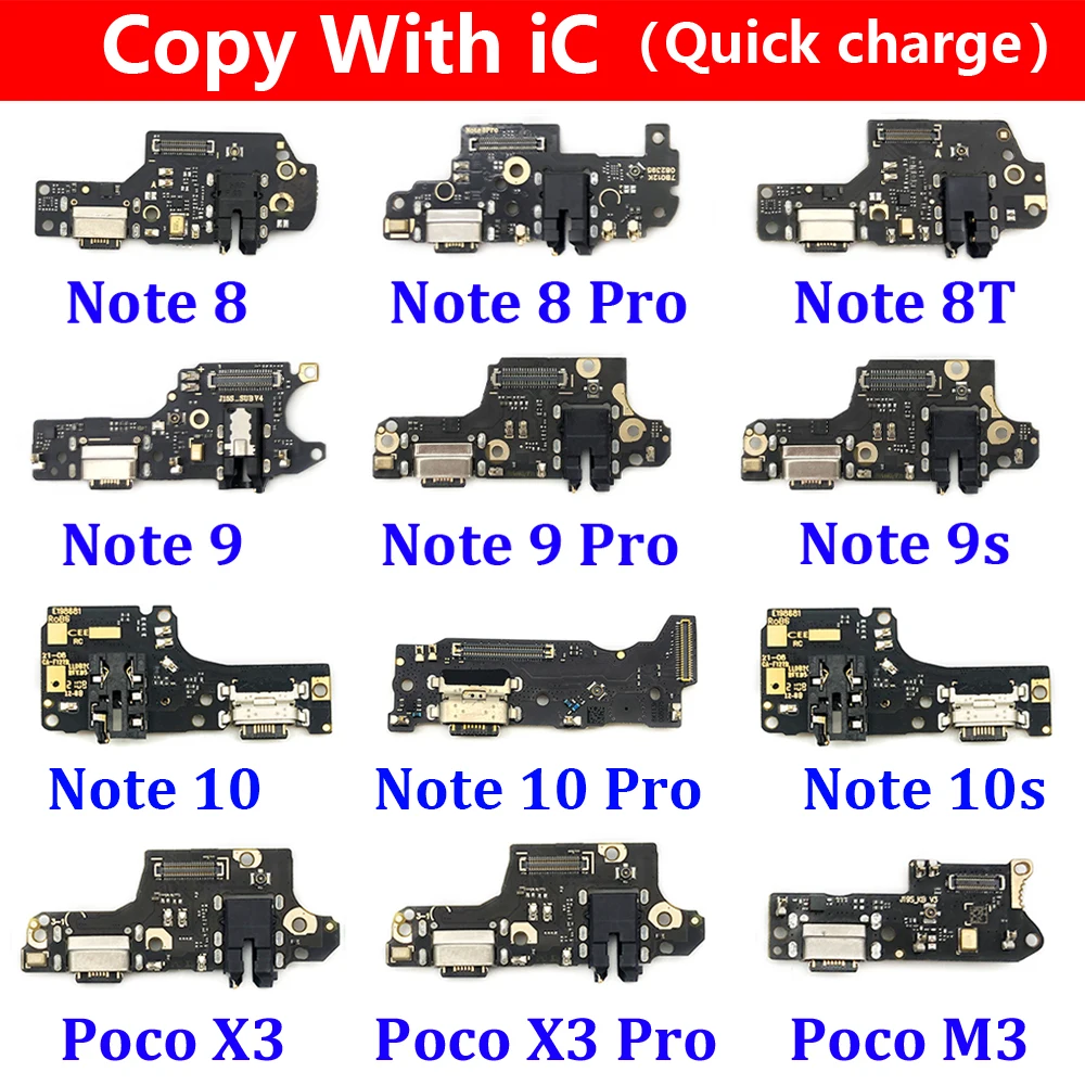 Зарядная Плата USB для Xiaomi Poco X3 Pro M3 Redmi Note 7 8 8T 9S 9 10 10s 9A 9C | Мобильные телефоны и