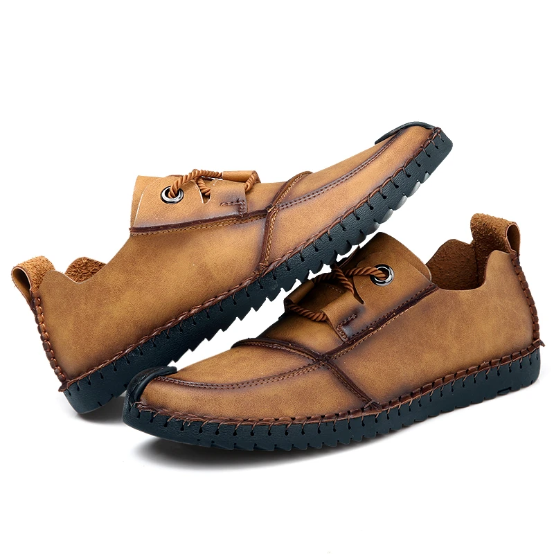 HUCDML размера плюс 48 Классическая удобная обувь мужские лоферы Качественная