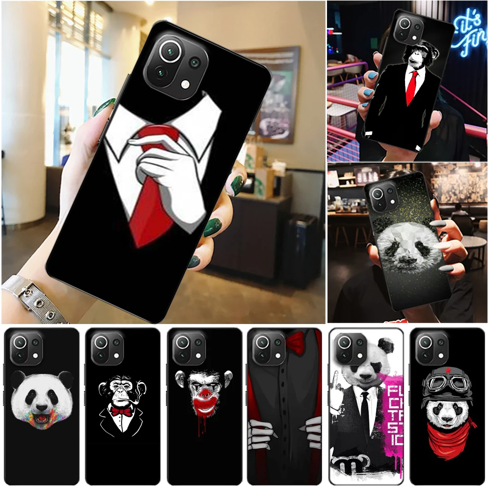 

Shirt And Tie Animal Man Phone Case For Xiaomi Mi 11 10S CC9 Pro Note 10 Pro CC9e 10 Lite Pro Ultra Cases Coque Carcasa Funda