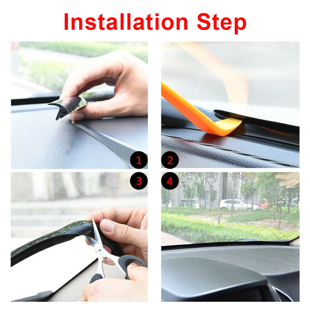 

1.6M Carbon Fiber Car Dashboard Gap Filling Sealing Strip Rubber Carbon Fiber Filling Sealing Strip Stickers Car Accessories