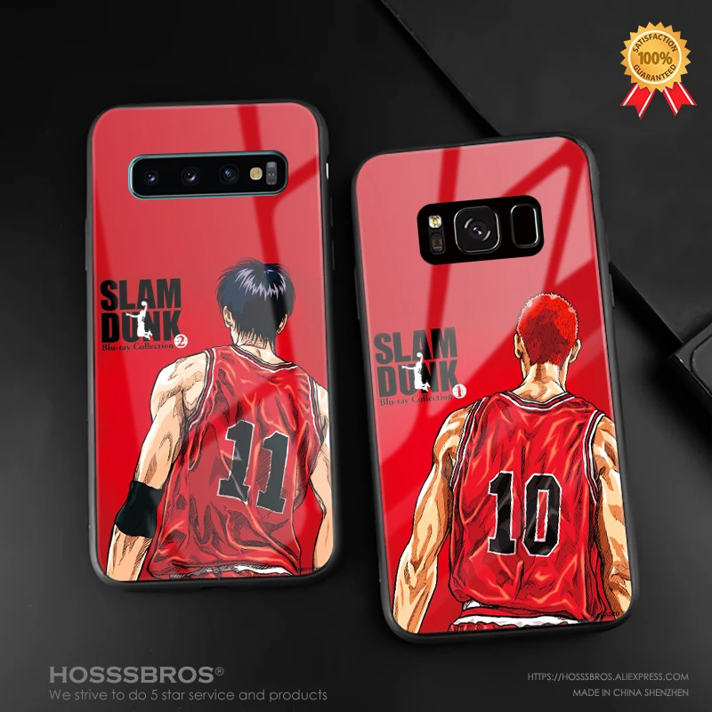 Slam Dunk аниме Sakuragi Rukawa мягкий силиконовый стеклянный чехол для телефона чехол для samsung Galaxy S8 S9 S10e S10 Note 8 9 10 Plus