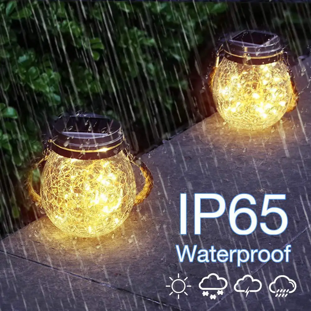 

Garden Lights Outdoor 20LED Solar Lawn Lamp IP65 Waterproof Fairy Cap Light Mason Jar Lid Night Landsacpe Decoration Lights