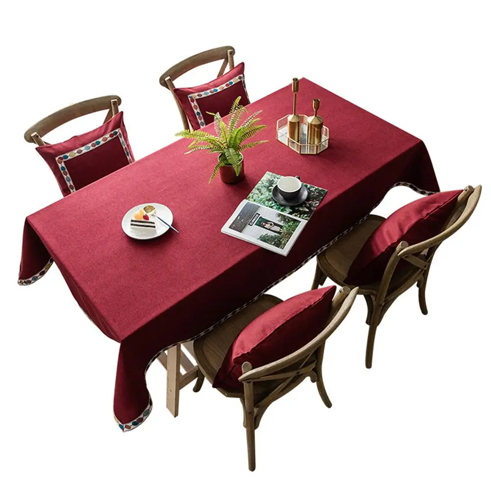 Studyset в скандинавском стиле водонепроницаемый сплошной цвет вышитый Стол Крышка