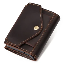 Superior New Man Vintage RFID Blocking Money Wallet Automatic Pop-up Credit Card Case Business Purse Cash Coin Pocket for Men