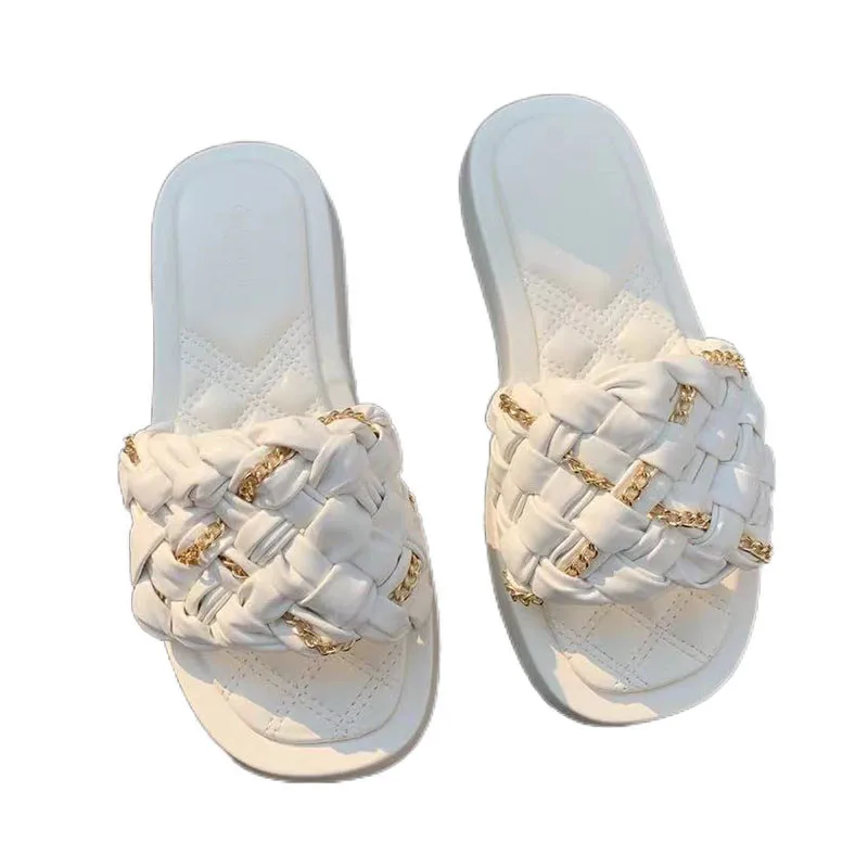 

Shoes Woman 2021 Female Slippers Platform Rubber Flip Flops Low New Hawaiian Soft Beach Slides Scandals Rome Basic Fabric PU Hoo