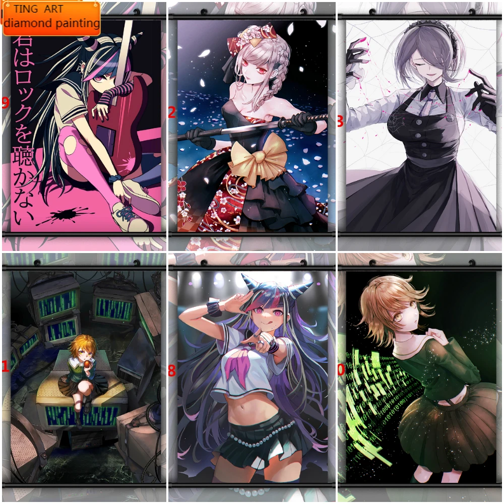 

Алмазная живопись «данганронпа» Fujisaki Chihiro Mioda Ibuki, алмазная вышивка в комнату