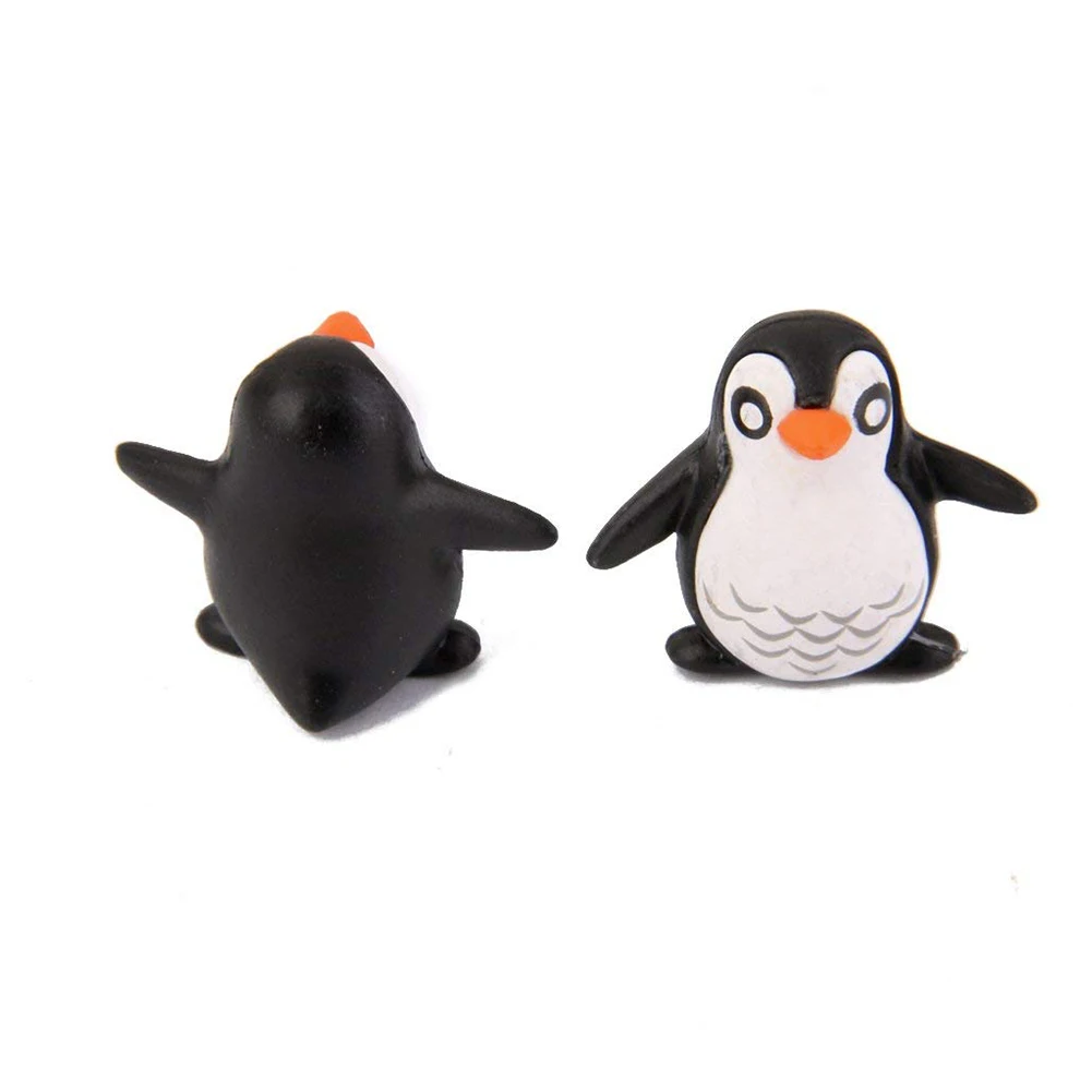 

10Pcs Polar Miniature Penguin Figurine Model Kids Cartoon Animal Toy DIY Landscaping Outside Garden Bonsai Decor Garden Props
