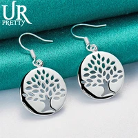 urpretty new 925 sterling silver tree of life drop earring for women wedding engagement party jewelry charm gift