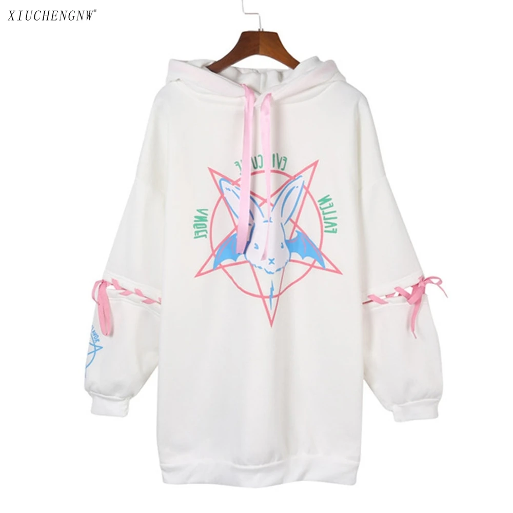 Платье-свитшот с капюшоном женское оверсайз белая одежда свитшот зимнее пальто