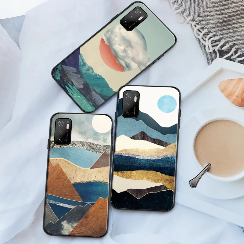 

Hand Painted Sun Phone Case For Xiaomi POCO F3 GT X3 Pro X3 GT M3 M3 Pro X3 X3 NFC Funda Cases Coque Soft TPU Back Cover