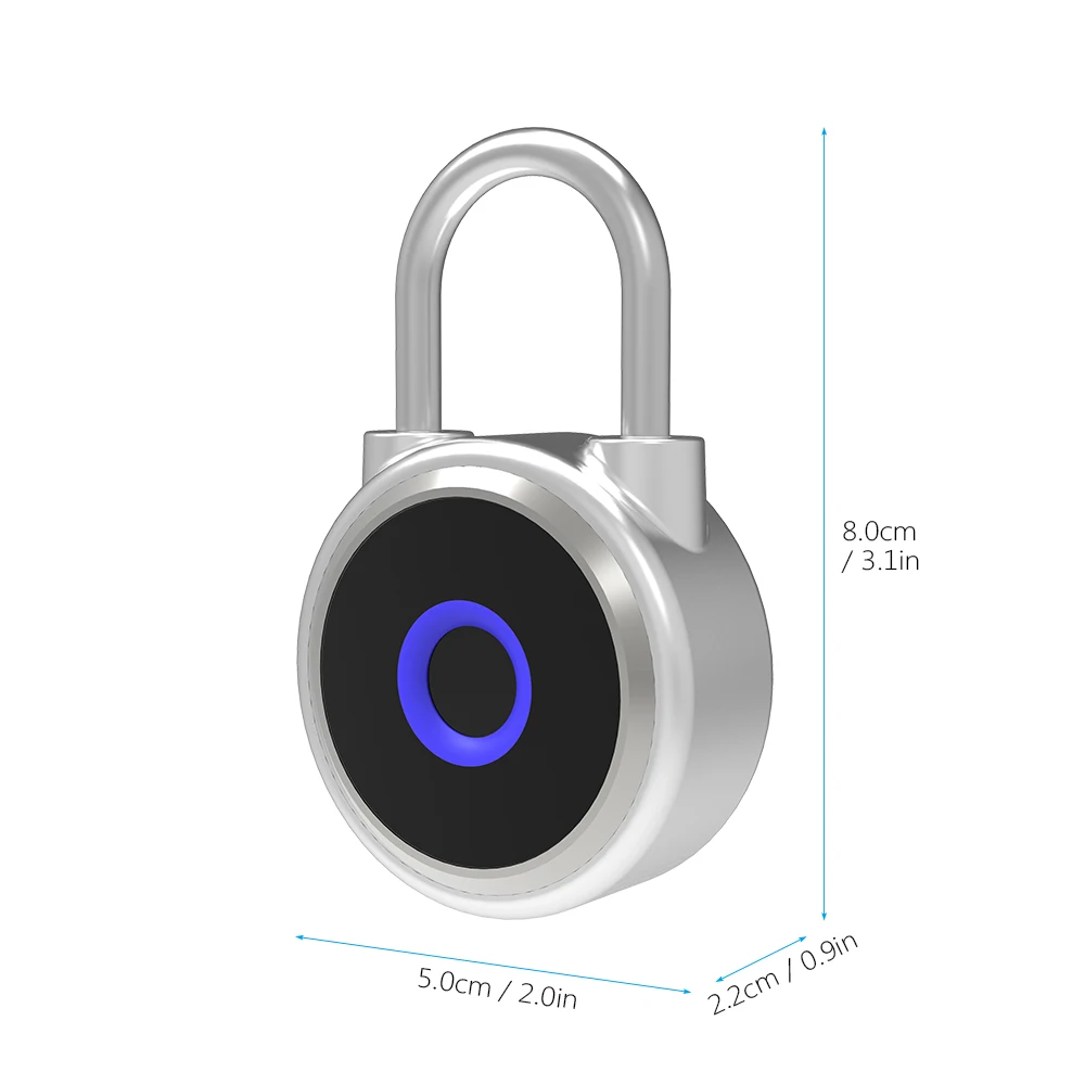 

New Fingerprint Padlock BT Lock with APP & Fingerprin IP65 Waterproof Rechargeable Smart Locks for Door Cabinet Bag Bicycle