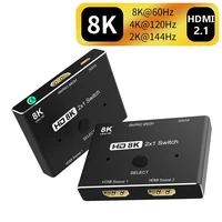 switch hdmi 2 1 compatible 4k 120hz hdmi switch 2x1 for ps5 xbox ones apple tv 8k hdmi 2x1 switcher