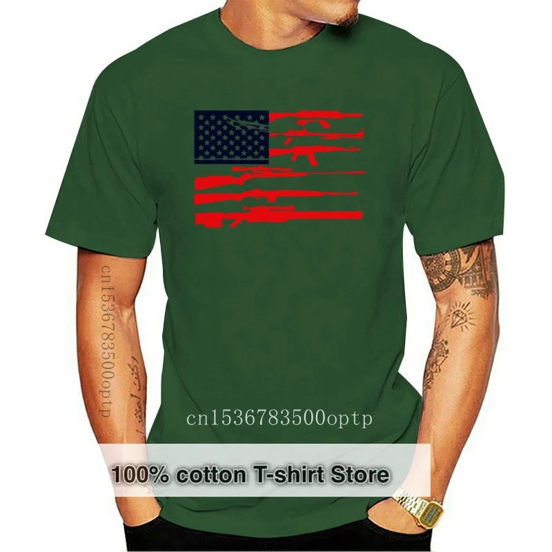 

Gun American Flag - 2nd Amendment Rights USA Men's T-Shirt