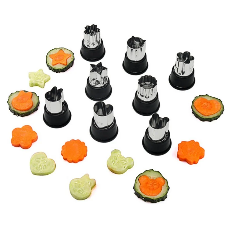 

Stainless Steel Cookie Cutter with Plastic Handle Vegetable Flower and Animal Shape Cake Cutting Mold DIY Baking Tool Newest