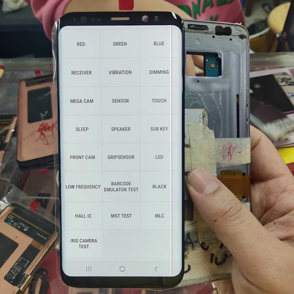 

With Frame And Have A Line AMOLED For Samsung Galaxy S8 G950 G950F G950F LCD Touch Screen Digitizer Assembly Component Only Line