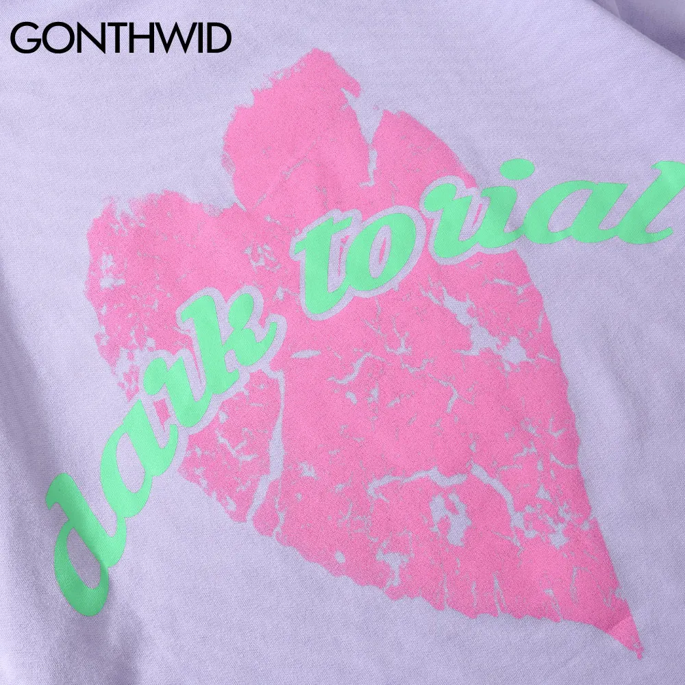 

GONTHWID Hip Hop Tshirts Streetwear Creative Graffiti Casual Cotton Loose Tees Shirts Men Fashion Harajuku Punk Rock Gothic Tops