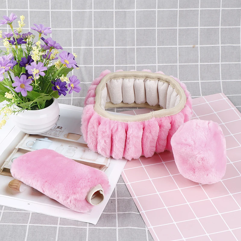 Зимние розовые мягкие теплые плюшевые шерстяные магнитные Чехлы для ручных