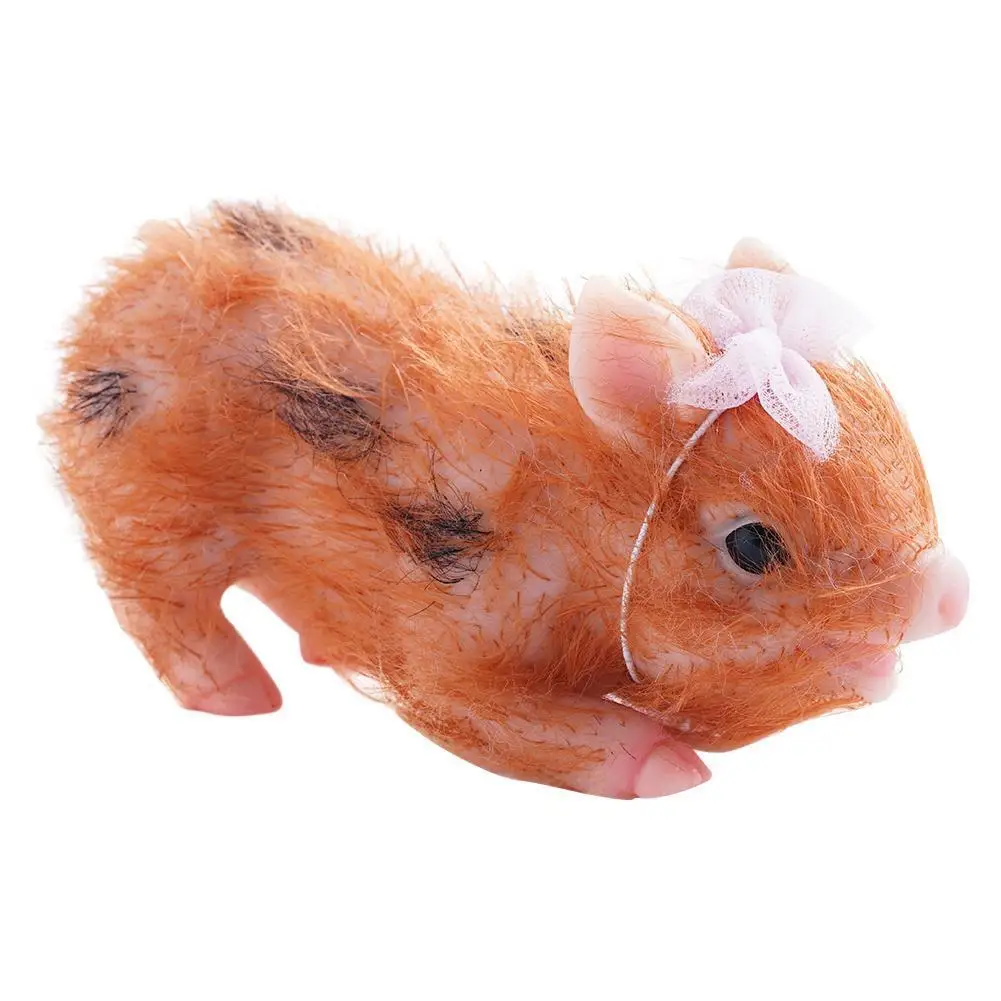 

5 Inches Soft Silicone Body Pig Doll Lifelike Pig Kids Toys Photography Props 2022 New Year Gifts To Friends