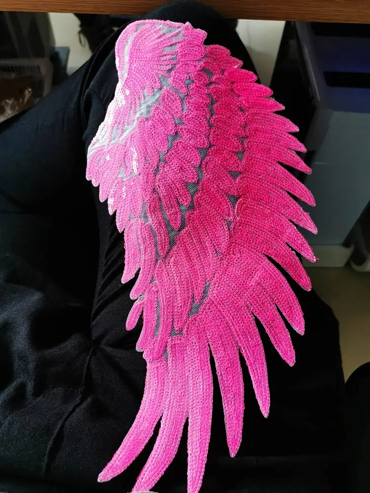 Термонаклейки для одежды с блестками крылья ангела аппликация на одежду | Дом и