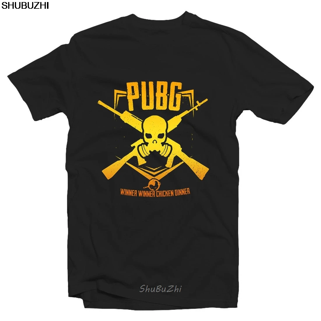 Winner курица ужин Футболка Череп-PUBG Player неизвестные крутые повседневные мужские