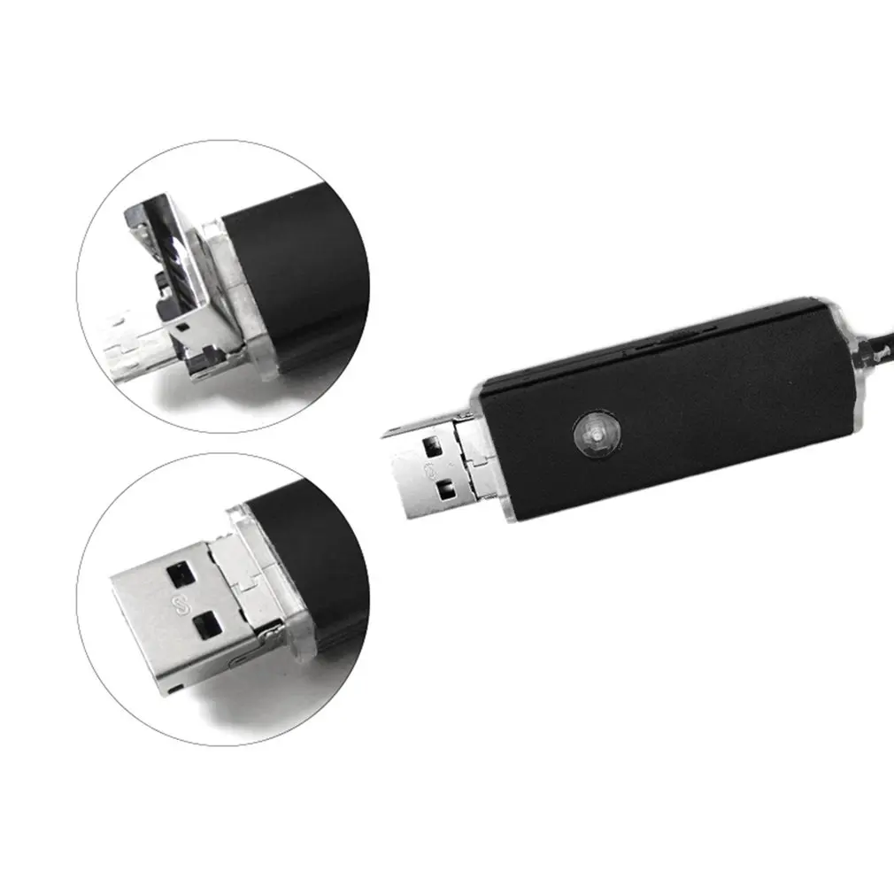 2 в 1 Съемка фото эндоскоп камера Светодиодная лампа Регулируемый USB IP67