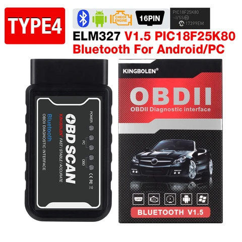 ELM327 V1.5 OBD2 сканер WiFi BT PIC18F25K80 чип OBDII диагностические инструменты для IPhone Android ПК ELM 327 автоматический считыватель кодов