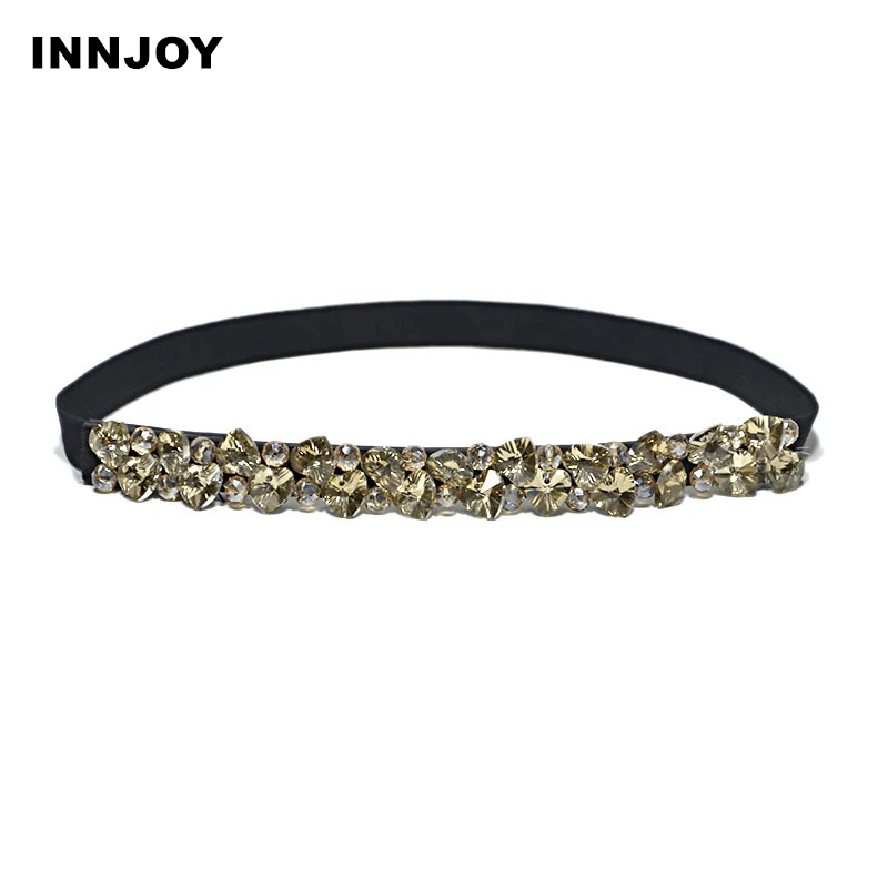

Women Crystal Wedding Dresses Belts Satin Rhinestone Bridal Ribbon Sash Belt for Women Fashion Belts Wedding Accessories
