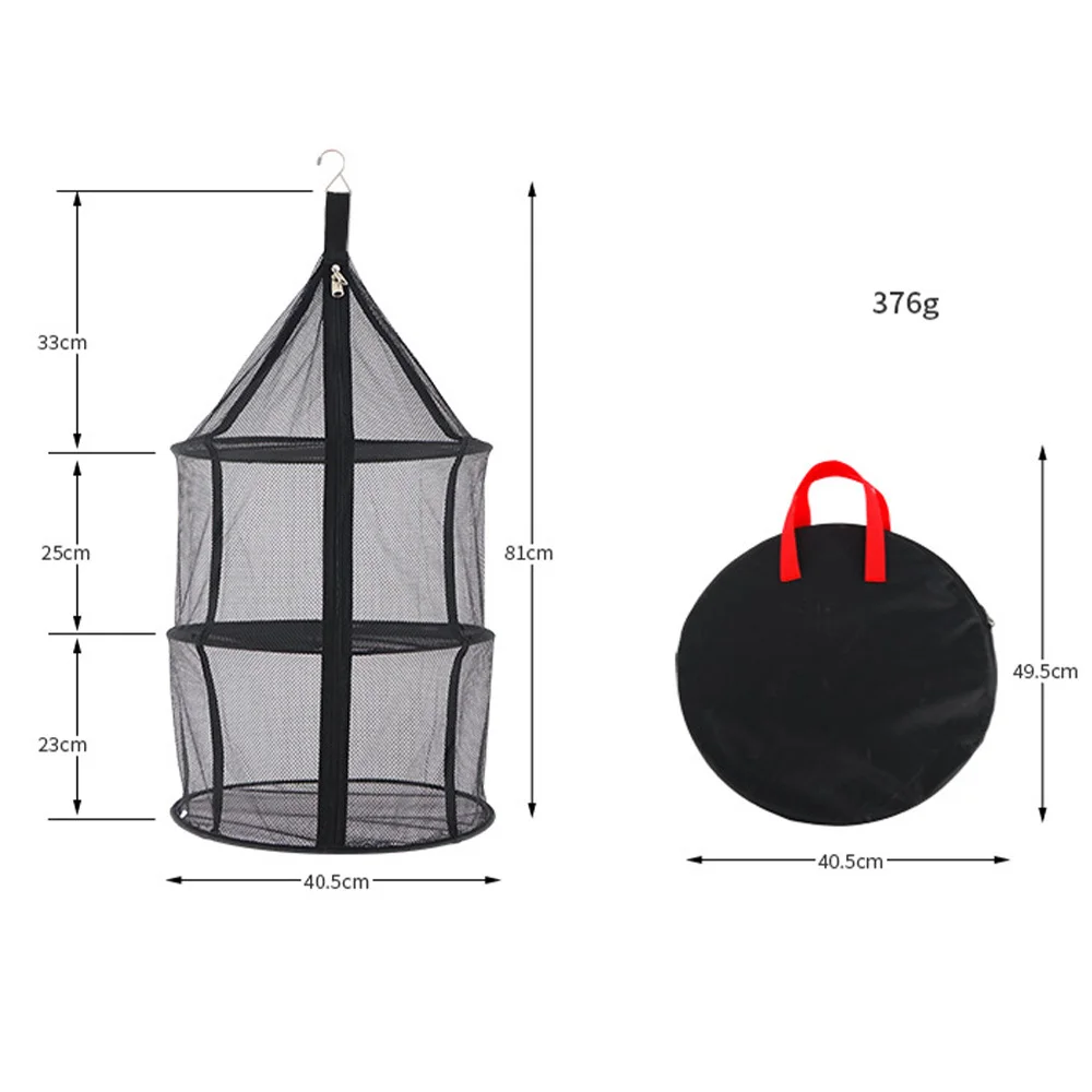 

Herb Drying Folding Fishing Net Dryer Mesh Tray Drying Rack Flowers Hanger Fish Net With Zippers