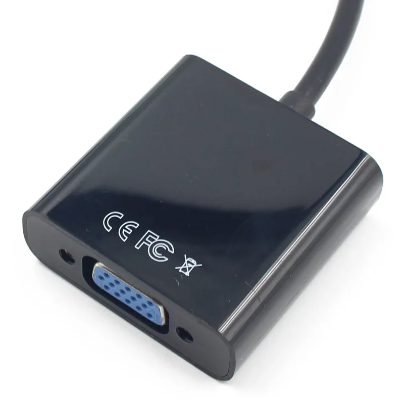 FULL-For Air Pro iMac Mac Mini Thunderbolt DisplayPort Display Port DP To VGA Cable Adapter 1080P |