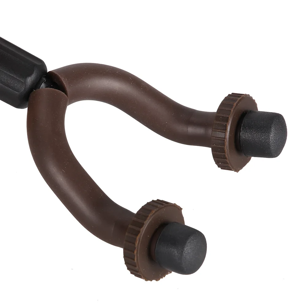 PUNK Acoustic Guitar Wall Mount Hanger Metal Holder Rack Hook W/ Rubber Sheath Wooden Base for Bass Vio | Дом и сад