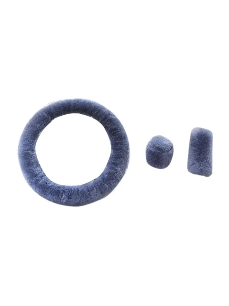 3 шт./компл. нескользящий чехол из искусственной шерсти для руля универсальный