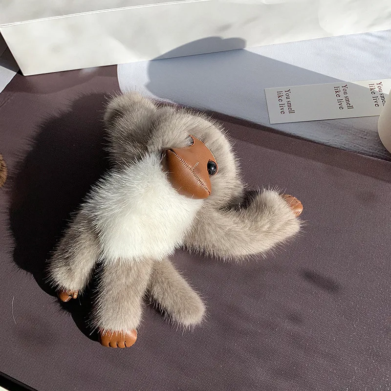 Натуральный мех норки брелок &quotОбезьяна&quot для женщин с натуральным мехом кулон