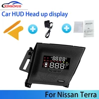 xinscnuo airborne computer obd car hud head up display for nissan terra 2018 2019 safe driving screen obd speedometer projector