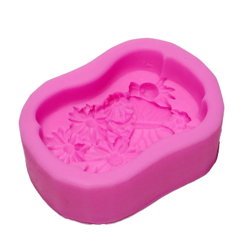 3D силиконовая форма для мыла в виде бабочки цветов шоколада свечи сделай сам