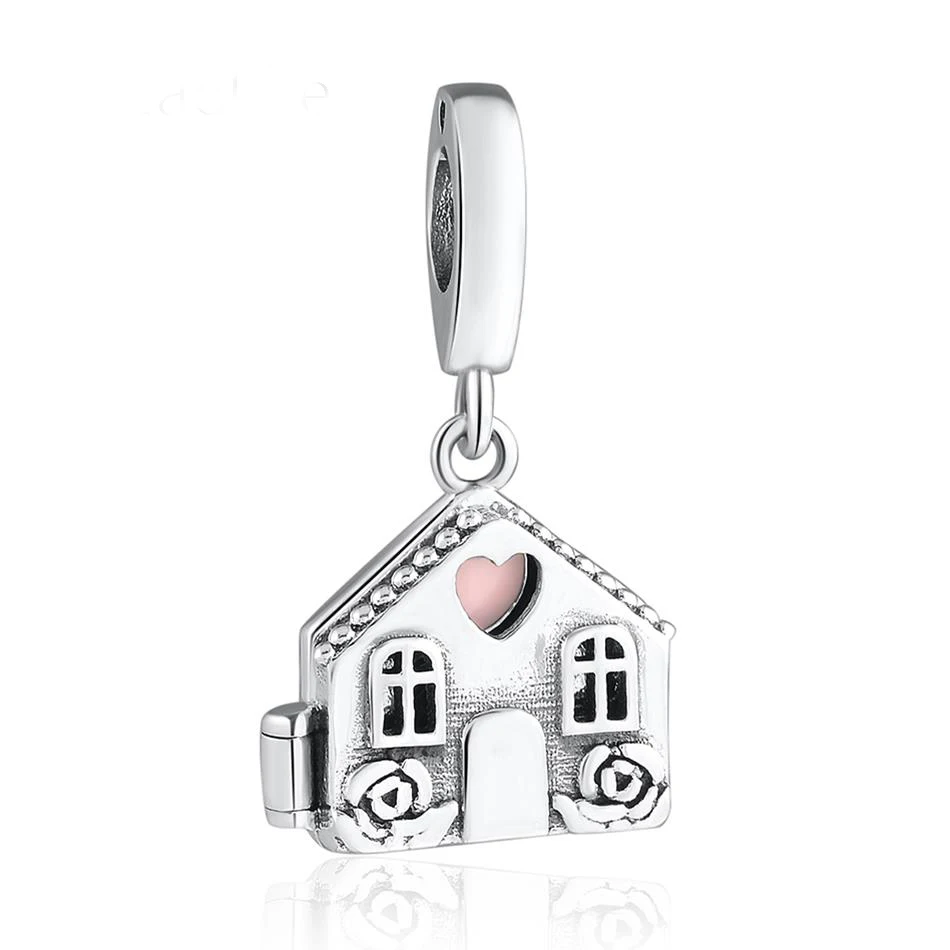 

Женские браслеты, подвески, серебряные ювелирные изделия «сделай сам», идеальный домашний подвесной Шарм, подходящий для женского браслета, браслет, подарок для девушки, бледно-Розовая эмаль