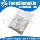 146valuesX20pcs = 2920pcs 1206 5% SMD комплект образцов резистора, 0R,1R  1M ohm