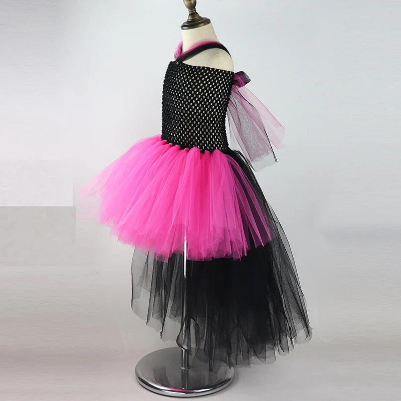 Черный ярко розовый винтажный женский костюм для косплея на Хэллоуин| |