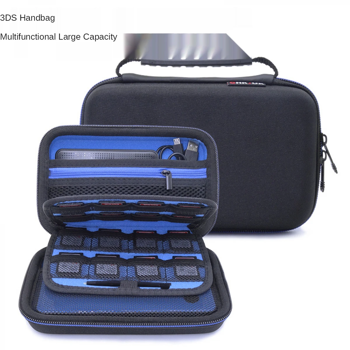 

19*13*5.5cm Portable Carrying Case Cover for Nintendo 3DS XL/LL Games Cards Storage Travel Bag for Hard Drive Game Accessories