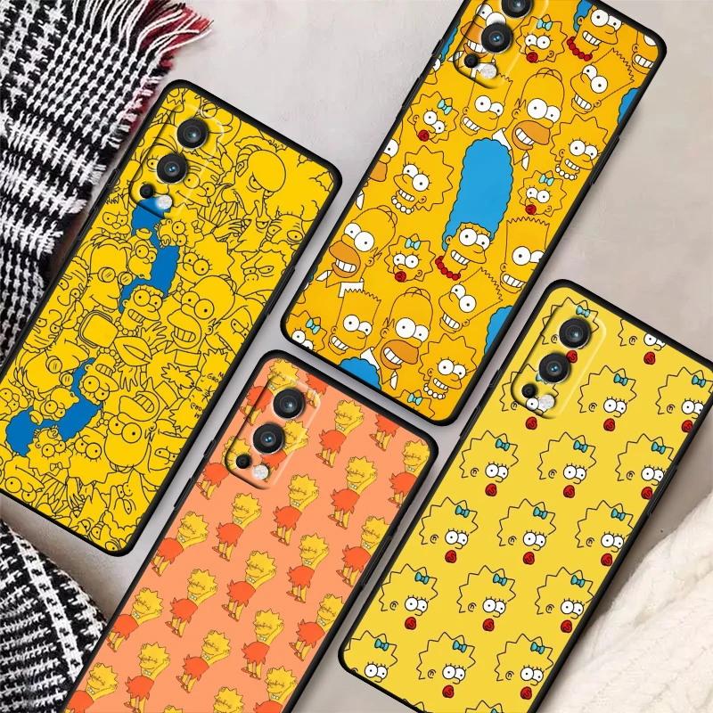 

The Simpsons Donut For OnePlus Nord 2 CE N10 N100 5G 9R 9 7T 8 8T 7 Pro 6T 5T Silicone Soft Black Phone Case