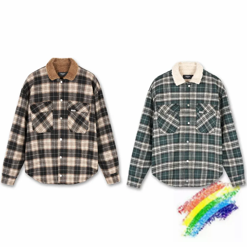 

Vintage Plaid Represent Hoodie Men Women 1:1 High Quality Double Pockets Represent Heavy Fabric Sweatshirts Pullover