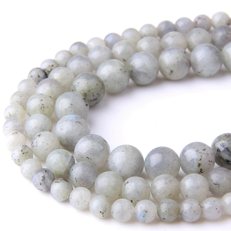 

Natural 6mm 8mm 10mm gray spectrolite stones Loose Beads for jewelry making DIY Men's women's bracelets necklaces accessories