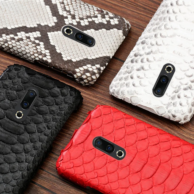 

Genuine Leather Phone Case For Meizu 16th Plus 16 16X 17 Pro 7 Plus Cases Luruxy Natural Python Skin Back Cover Snake Skin Funda