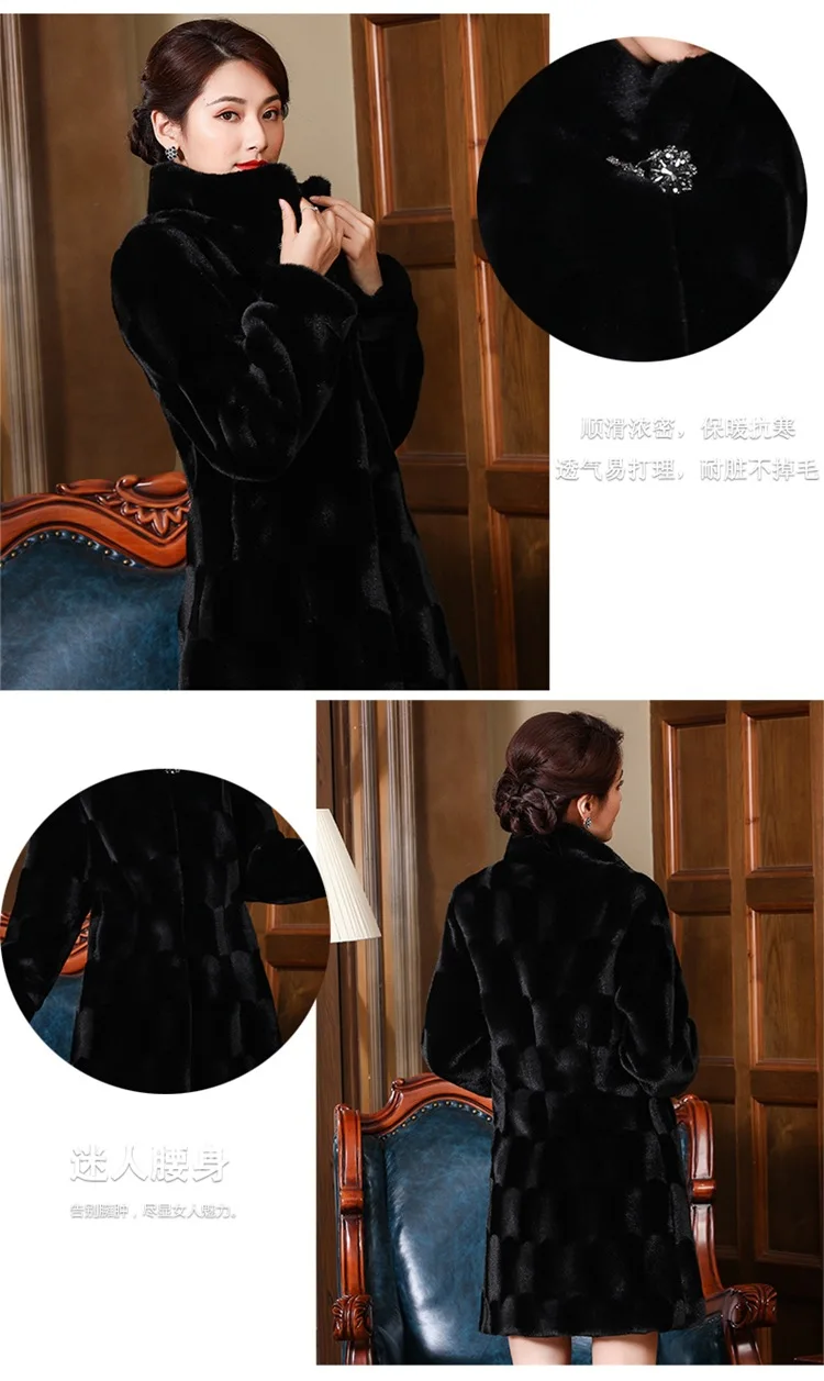 Natural Fur Coats Winter Women Mink Fur Coat Female Genuine Leather Jackets Ladies Oversize Warm Thick Detachable Long 2020 New